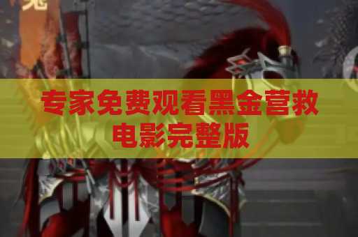 专家免费观看黑金营救电影完整版