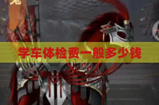 学车体检费一般多少钱