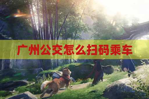 广州公交怎么扫码乘车