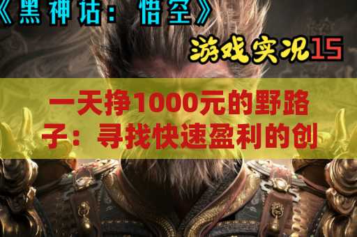 一天挣1000元的野路子：寻找快速盈利的创意与方法